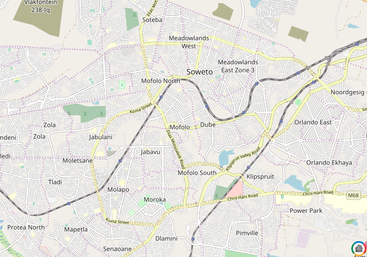 Map location of Mofolo Central